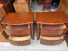 Free delivery used Pair of Wooden Nightstands - Photo 5