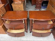 Free delivery used Pair of Wooden Nightstands - Photo 6