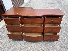 Free delivery used Brown Wooden Dresser - Photo 2