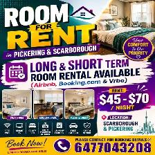 Beautiful Furnished Rooms for Rent – Scarborough & Pickering