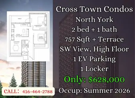 North York Condo Assignment | Cross Towns 2Bed EV Parking
