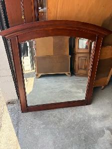 Free delivery used Wooden Arch Top Mirror - Photo 2