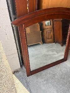 Free delivery used Wooden Arch Top Mirror - Photo 3