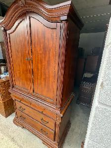 Free delivery used Wooden Armoire with Drawers - Photo 6