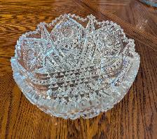 Grand bol antique en cristal - Photo 3