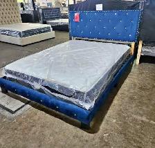 MISSISSAUGA BED - TUFFTED LINEN STYLE FABRIC BED FOR 199$