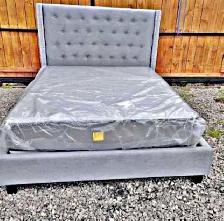 MISSISSAUGA BED - TUFFTED LINEN STYLE FABRIC BED FOR 199$ - Photo 3