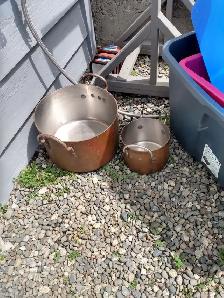 Copper pots