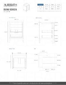 24' Navy Blue & Gross White vanity with sink & countertop - Photo 2