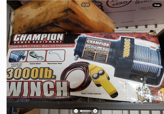 12 volt …..3000 lb Winch. New, never used,