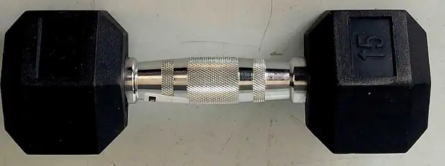 15LB Single Rubber Dumbbell (27910465)