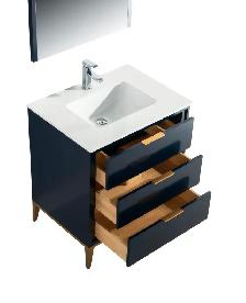 36' Navy Blue & Gross White vanity with sink & countertop - Photo 3