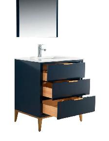 36' Navy Blue & Gross White vanity with sink & countertop - Photo 4