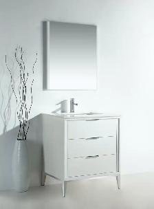 36' Navy Blue & Gross White vanity with sink & countertop - Photo 8