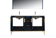 60' Navy Blue & Gross White vanity with sink & countertop - Photo 5