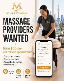 Mobile Massage Providers Wanted - Toronto GTA - $55/30 Min