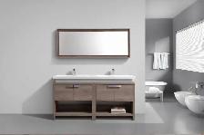 SALE!63' LEVI Butternut Bathroom Vanity with Sink and Countertop - Photo 3
