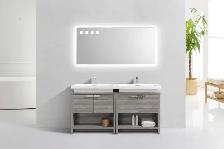SALE!63' LEVI Butternut Bathroom Vanity with Sink and Countertop - Photo 5
