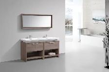 SALE!63' LEVI Butternut Bathroom Vanity with Sink and Countertop - Photo 2
