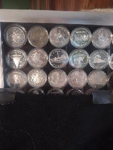 27 Canadian silver dollars 1971 1997 unc coins - Photo 2