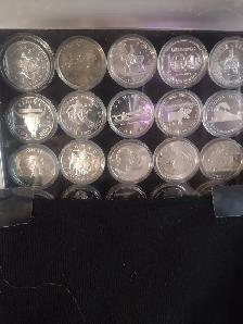 27 Canadian silver dollars 1971 1997 unc coins - Photo 8