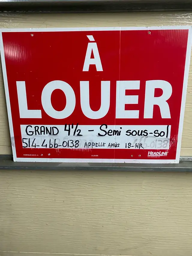 4 1/2  à louer