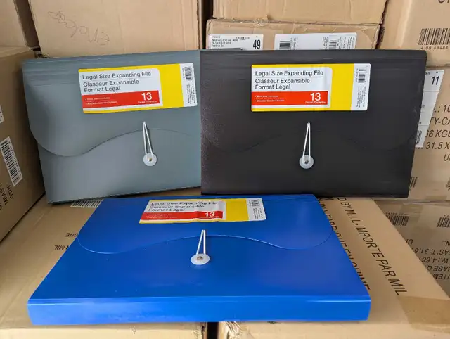 13 Pocket LEGAL size expandable folders...