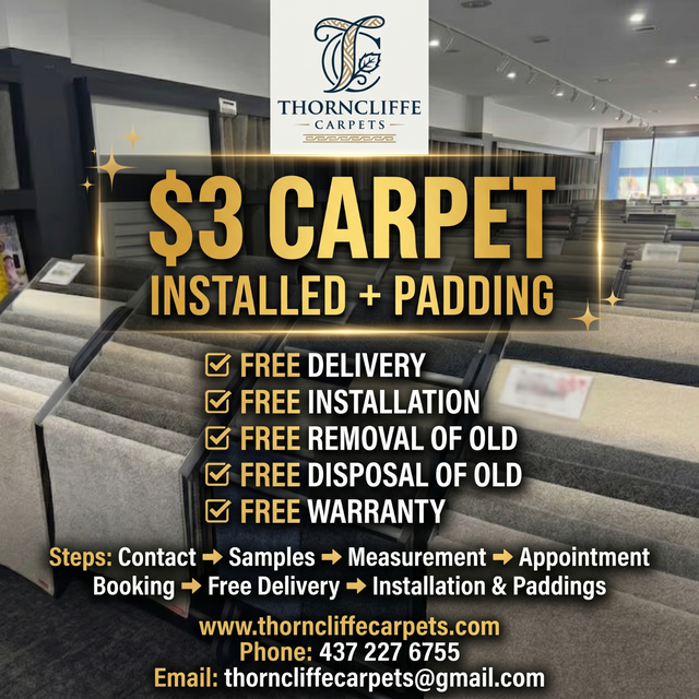 Carpet   FULL Installation Package ($3.00 - $3.50/sq.ft.)