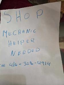Shop Mechanic Helper