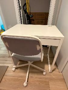 Desk & Adjustable Swivel Chair