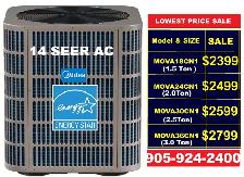 Air conditioner with installation from $2399, Furnace from$2499