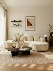 Brand New 113' Boneless Corduroy Sectional Sofa $299 to $359 - Photo 5