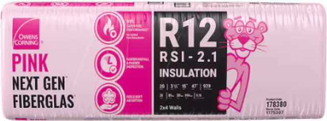 R-12 PINK NEXT GEN FIBERGLAS Insulation