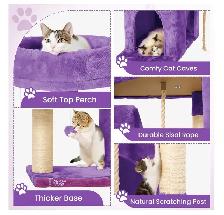TSCOMON 58" Multi-Level Plush Cat Tree & Condo - Photo 3