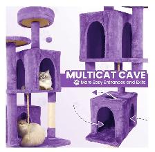 TSCOMON 58" Multi-Level Plush Cat Tree & Condo - Photo 5
