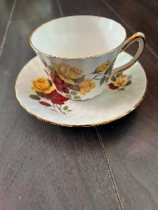 Vintage Tea Cup & Saucer by Delphine