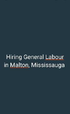General Labour Malton