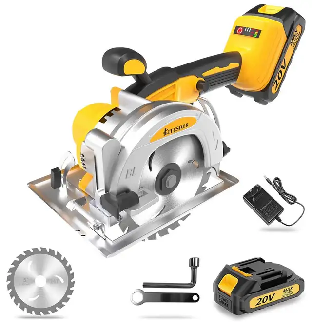 KITESDER 20V Brushless Cordless Circular Saw Kit