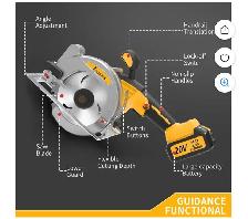 KITESDER 20V Brushless Cordless Circular Saw Kit - Photo 4