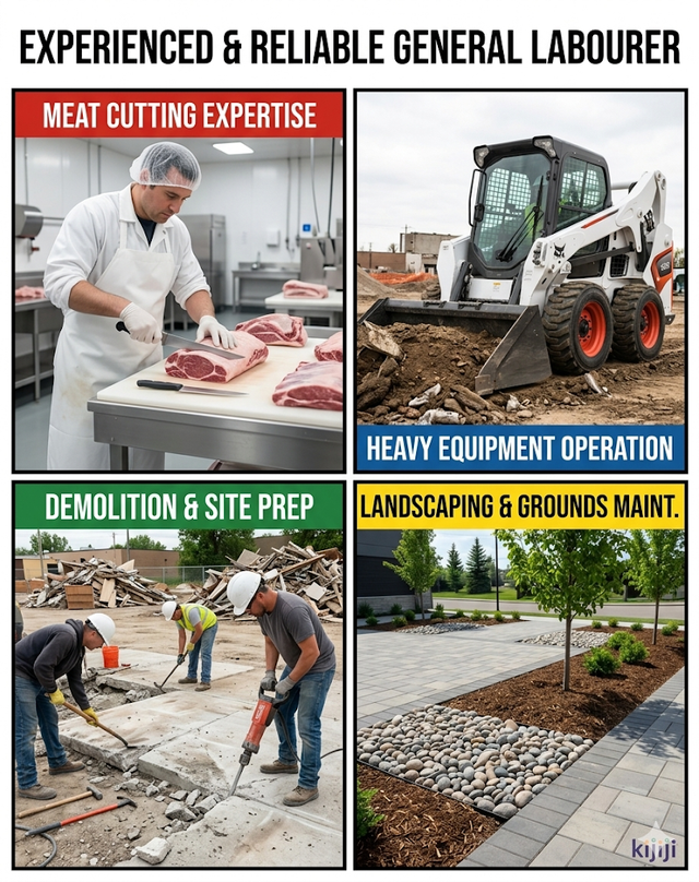 Experienced General Labourer/Equipment Operator- Available