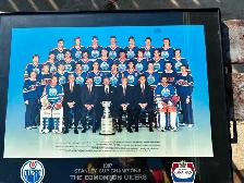 18X24 OILERS FRAMED PICTURE OF 1987 STANLEY CUP CHAMPSAS PICTUR