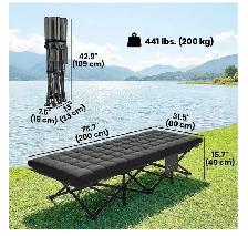 Oversized Folding Camping Cot - grey - Photo 5