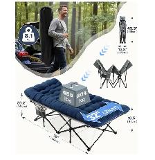 Oversized Folding Camping Cot - grey - Photo 6