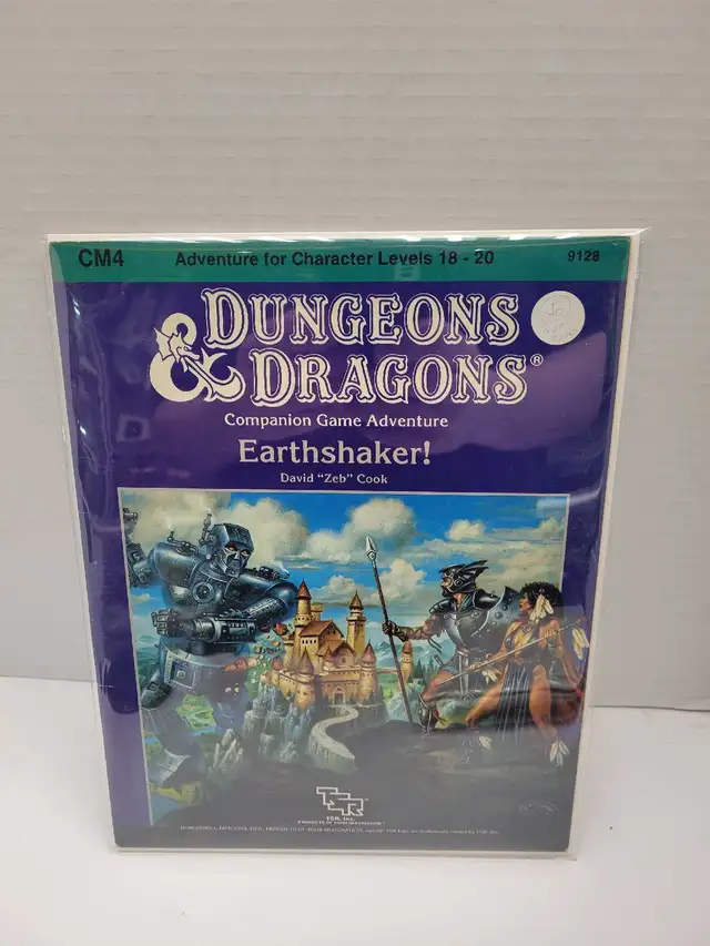 D&D Earthshaker High level Game Companion TSR 9128