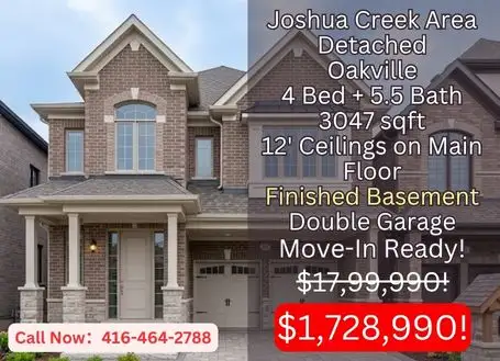 Oakville Detached Home for Sale | 4 Bed 5.5 Bath | Move-In Ready