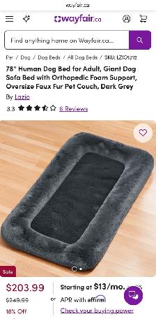 YEFU Human-Sized Memory  Foam Dog Bed - Photo 9