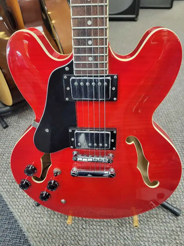 Musoo Hollow Body Electric Guitar - Red