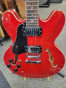 Musoo Hollow Body Electric Guitar - Red