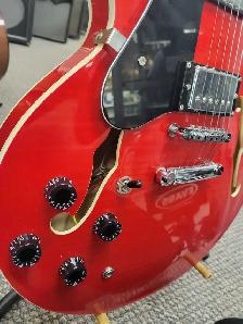 Musoo Hollow Body Electric Guitar - Red - Photo 4