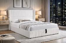 hydrolic storage bed  queen bed  bed  platform bed